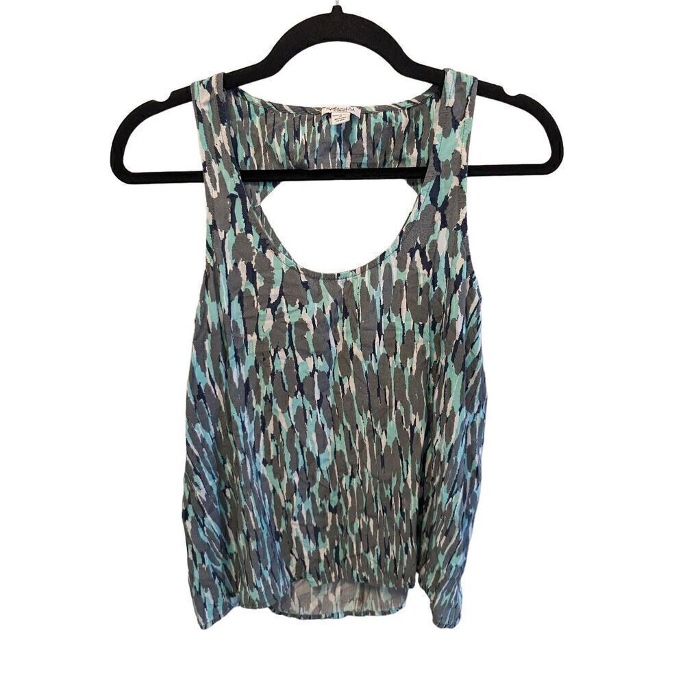 Splendid Open Back Camouflage Tank Top Women's Size XS